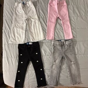 Old Navy Kids' Jeans in White, Pink, Black, and Gray